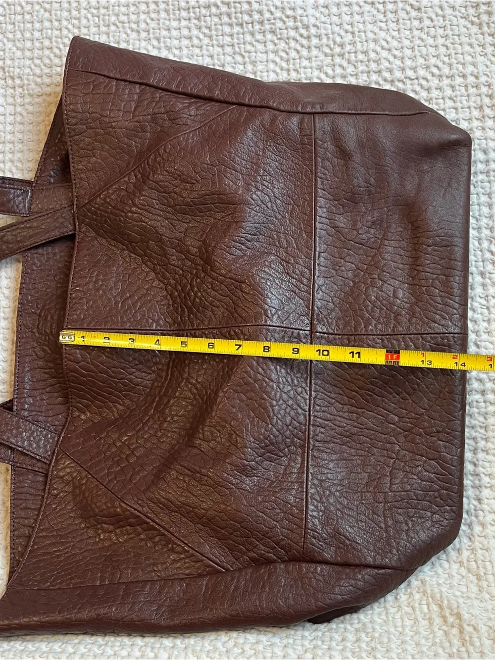 Anthropologie Everyday Leather Tote Bag Brown Chocolate Slouchy Shoulder Hobo